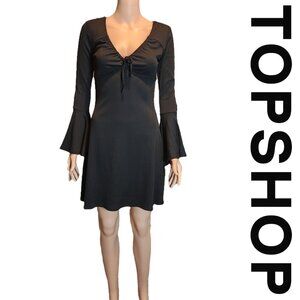 Topshop mini jersey tea dress NWT Black Size 2